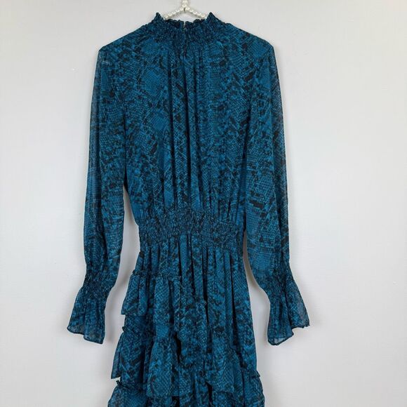 MISA Los Angeles Snake Print Savanna Dress 💚 - Picture 7 of 14